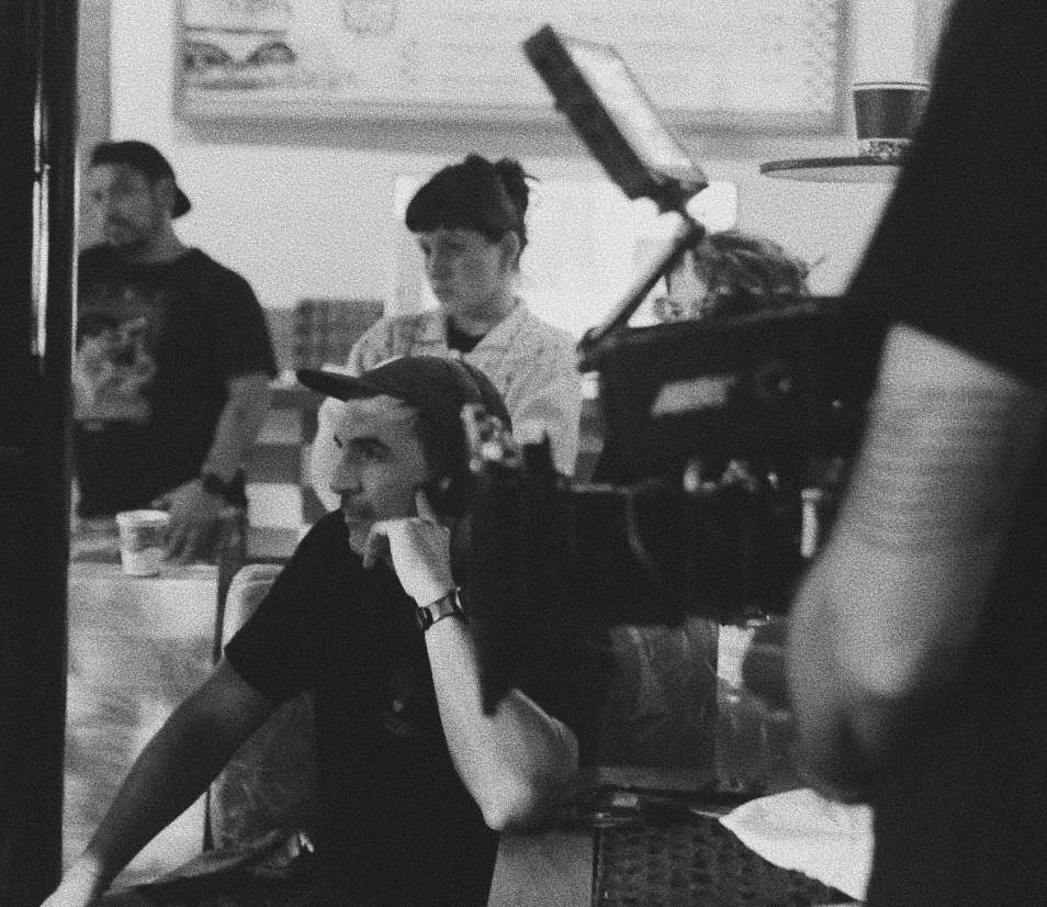 Roca directing on set